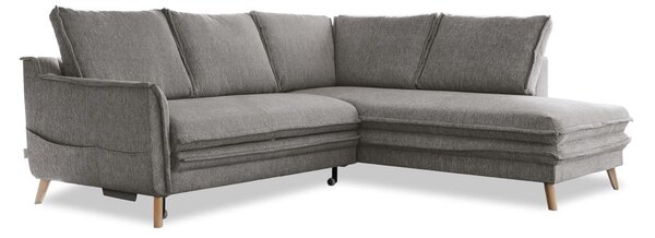 Sivá rozkladacia rohová pohovka (pravý roh) Charming Charlie – Miuform