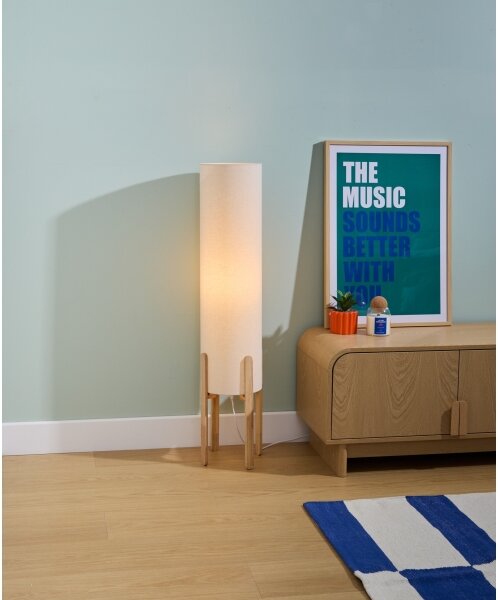 Atmosphera - Stojacia lampa KEYAH 1xE27/25W/230V kaučukovník