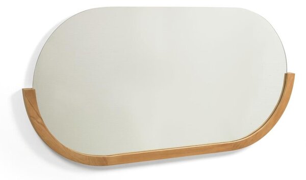Nástenné zrkadlo s dreveným rámom 96x55 cm Rokia – Kave Home