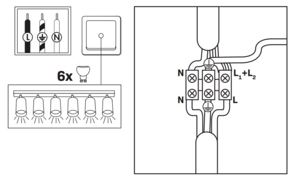 LED RGBW Stmievateľné kúpeľňové bodové svietidlo TURYN 6xGU10/6,5W/230V IP44 biela