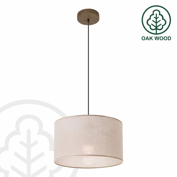 Brilagi - LED Luster na lanku ANTHONY 1xE27/60W/230V dub orech/béžová