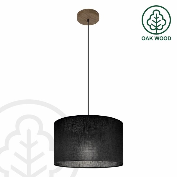 Brilagi - LED Luster na lanku ANTHONY 1xE27/60W/230V dub orech/čierna
