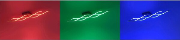 JUST LIGHT. 16266-55 -LED RGB Stm. stropné svietidlo LOLA WAVE LED/30W/230V + DO