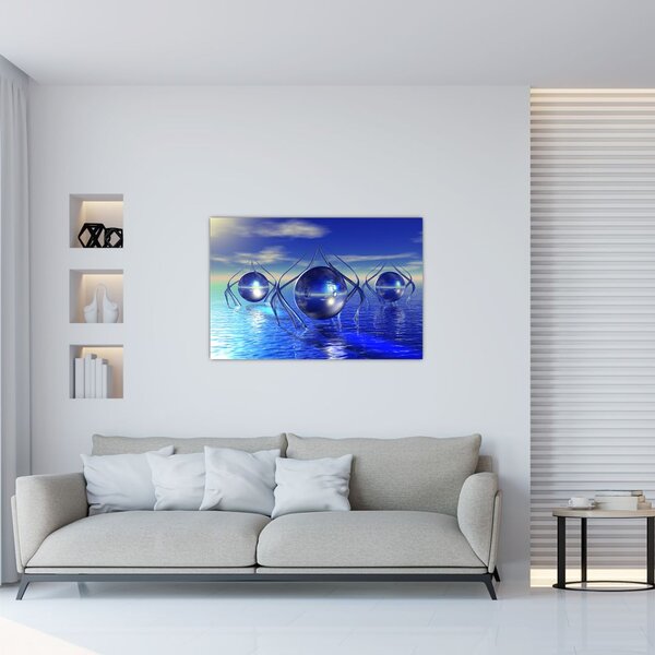 Obraz abstrakcie - voda (90x60 cm)