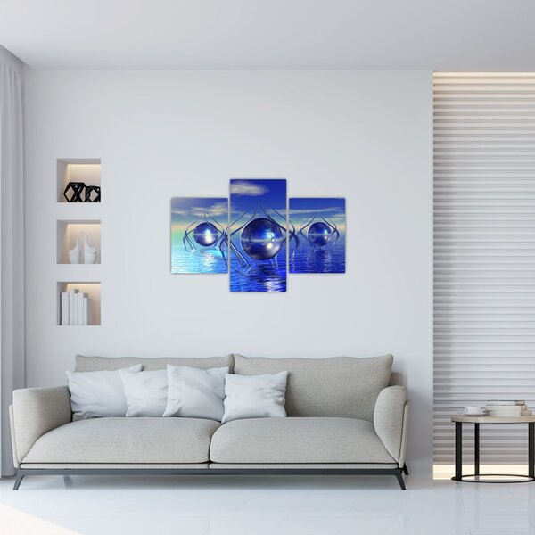 Obraz abstrakcie - voda (90x60 cm)