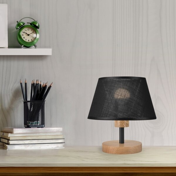 Brilagi - LED Stolná lampa ANTHONY 1xE14/40W/230V dub/čierna