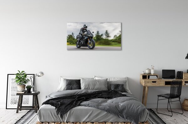 Obraz canvas Motocykel cesty mraky neba 100x50 cm