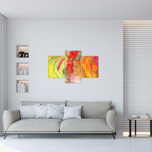 Obraz abstrakcie - maľba (90x60 cm)