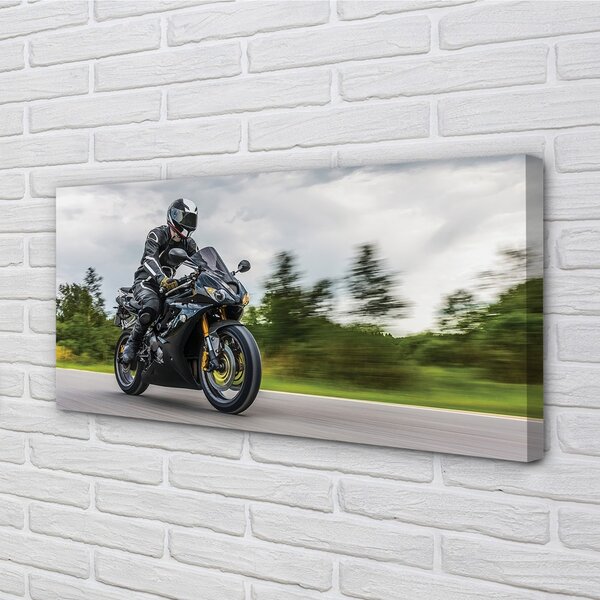 Obraz canvas Motocykel cesty mraky neba 100x50 cm