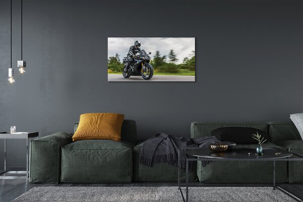Obraz canvas Motocykel cesty mraky neba 100x50 cm