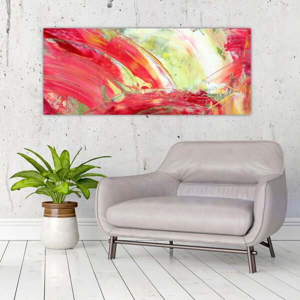 Obraz abstrakcie - maľba (120x50 cm)