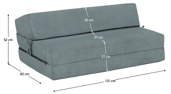 KONDELA Skladací matrac/kreslo, 2v1, mentolová, VEDIS