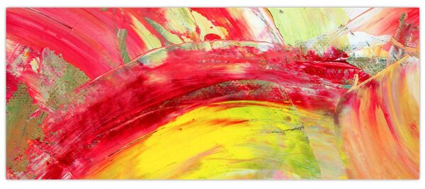 Obraz abstrakcie - maľba (120x50 cm)