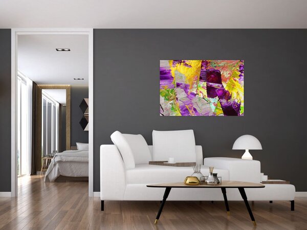 Obraz abstrakcie - maľba (90x60 cm)