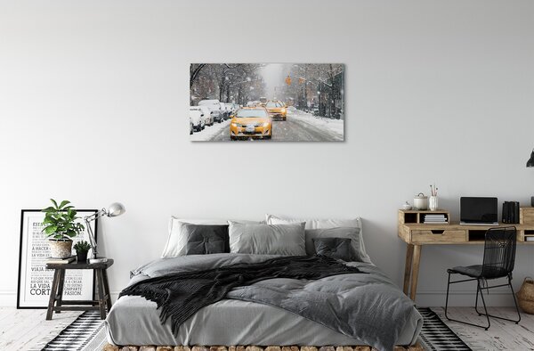 Obraz canvas Zime sneh limuzínový servis 100x50 cm