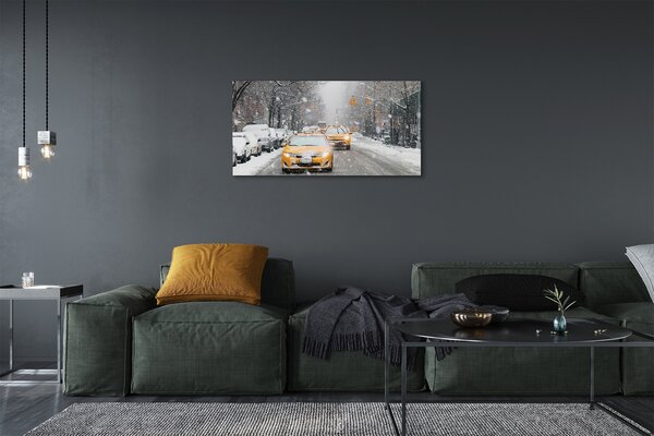 Obraz canvas Zime sneh limuzínový servis 100x50 cm