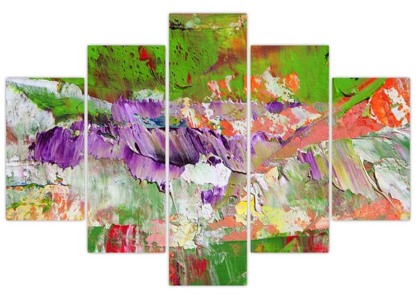 Obraz abstrakcie - maľba (150x105 cm)