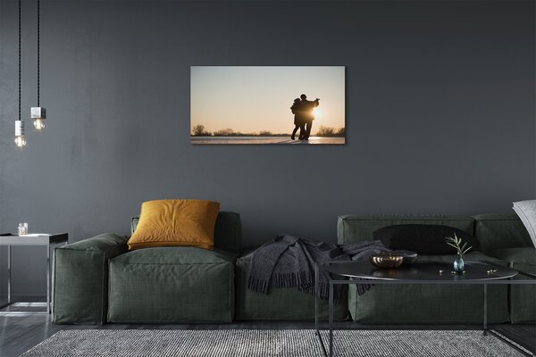 Obraz canvas Ľudia tancujú v zime 100x50 cm