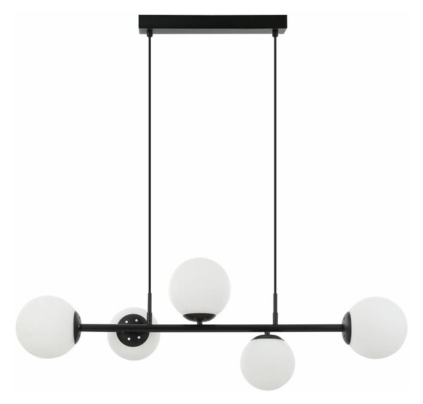Luster na lanku MADDIE 5xE14/5W/230V čierny