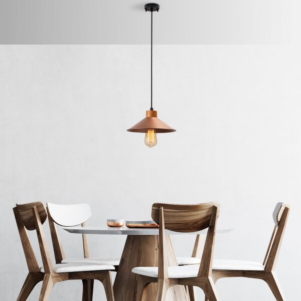 Luster na lanku MANAVGAT 1xE27/40W/230V medený/hnedý