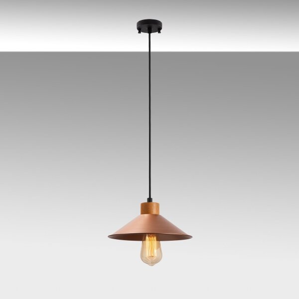 Luster na lanku MANAVGAT 1xE27/40W/230V medený/hnedý