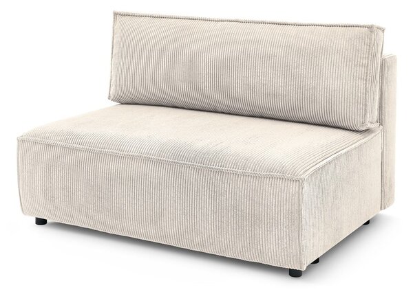 Krémovobiely menčestrový modul pohovky (stredový diel) Nihad modular – Bobochic Paris