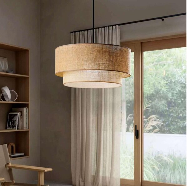 Závesné svietidlo NATURA s lankom 1xE27/40W/230V hnedé