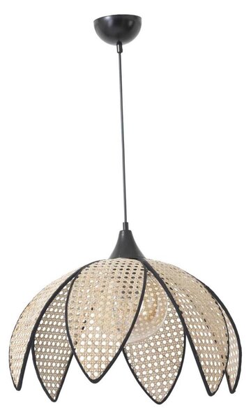 Luster na lanku FUME 1xE27/40W/230V pr. 40 cm čierna/béžová