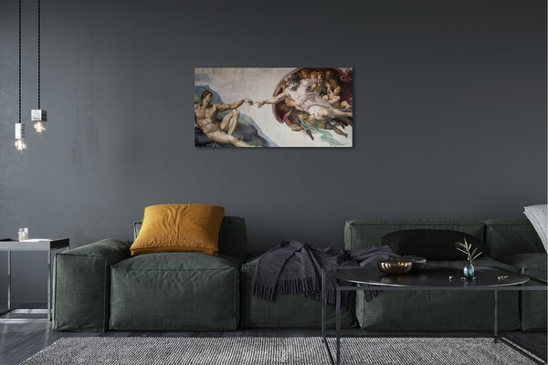 Obraz canvas Stvorenie Adama - Michelangelo 100x50 cm