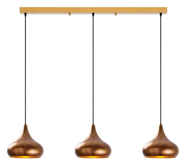 Závesný luster na lanku MUBA 3xE27/40W/230V medený