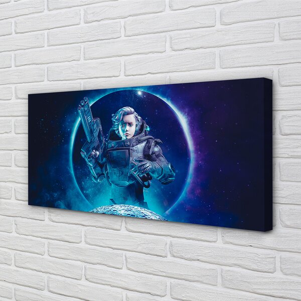 Obraz canvas Space žena moon 100x50 cm