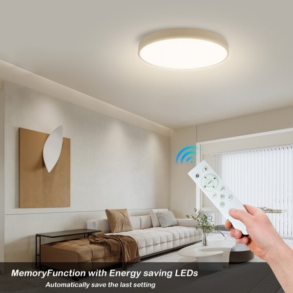 Brilagi - LED stmievateľné svietidlo POOL SMART LED/60W/230V priemer 50 cm Wi-Fi Tuya béžové + diaľkové ovládanie