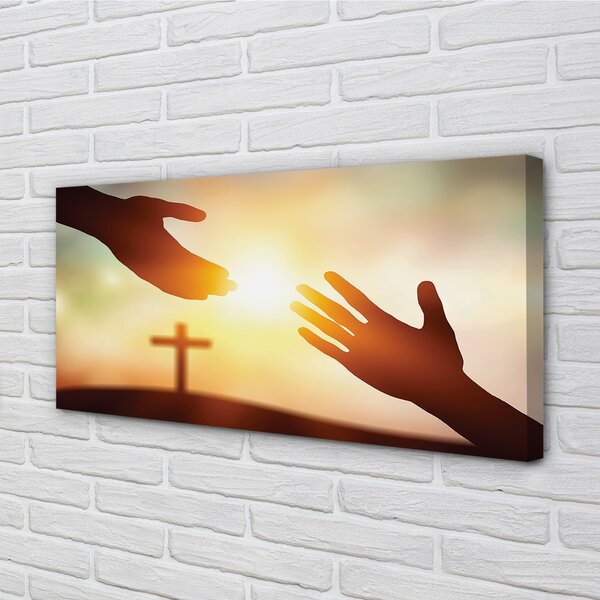 Obraz na plátne cross hands 100x50 cm