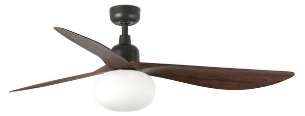 FARO 34362WT-11L-Stropný ventilátor OUTWOOD L 1xE27/15W hnedá/čierna pr.150 cm WT IP44+DO