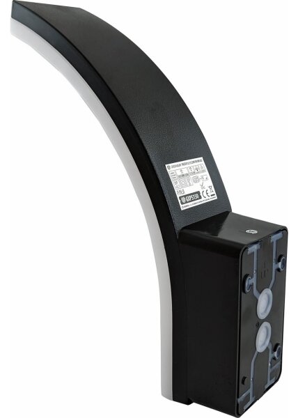 LED vonkajšie nástenné svietidlo so snímačom pohybu a súmraku, 20 W, 230 V, IP65