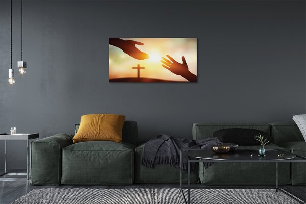 Obraz na plátne cross hands 100x50 cm