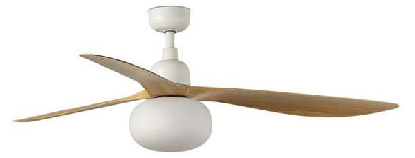 FARO 34361WT-11L-Stropný ventilátor OUTWOOD L 1xE27/15W hnedá/biela priemer 150 cm WT IP44+DO