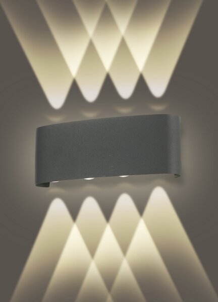 Brilagi - LED vonkajšie nástenné svietidlo FLAREBOX LED/8W/230V antracit IP65