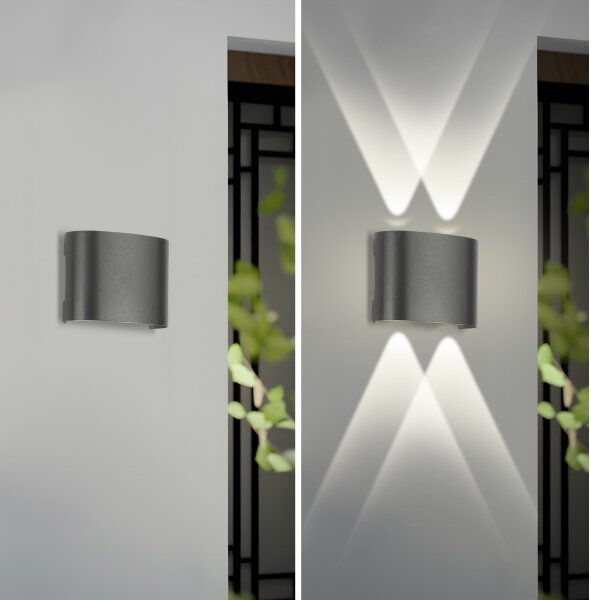 Brilagi - LED vonkajšie nástenné svietidlo FLAREBOX LED/4W/230V antracit IP65