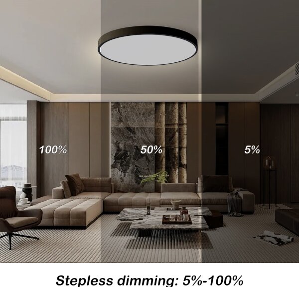 Brilagi - LED stmievateľné svietidlo POOL SMART LED/180W/230V, priemer 120 cm, Wi-Fi Tuya, čierne + diaľkový ovládač