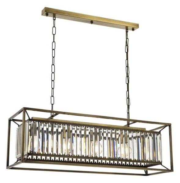 Luster na reťazi CRYSTALLINE 4xE27/6W/230V bronzový