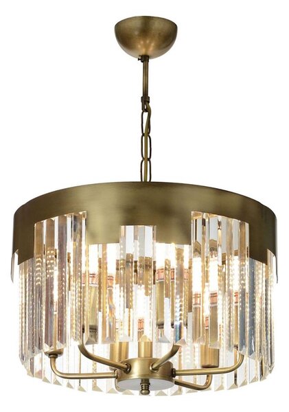 Luster na reťazi CRYSTALLINE 6xE27/40W/230V bronzový