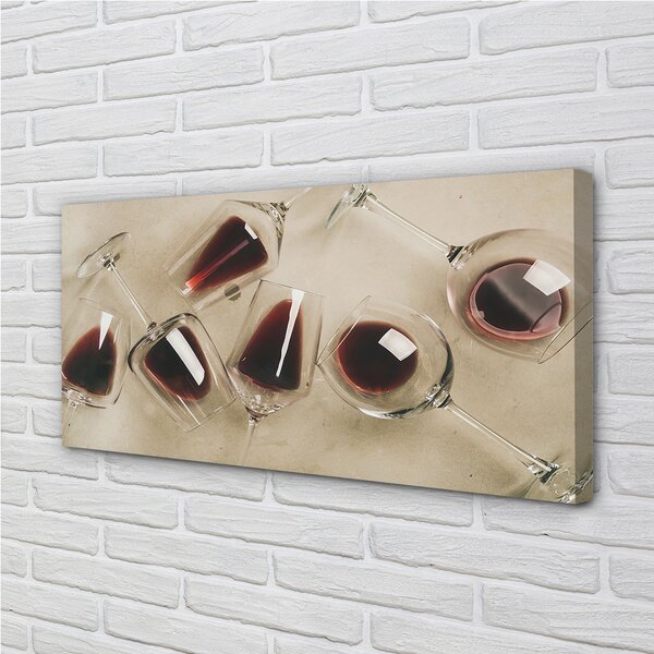 Obraz canvas vínové poháre 125x50 cm