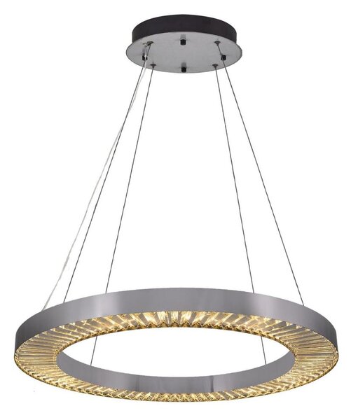 LED luster na lane JESI LED/85W/230V 3000K priemer 80 cm strieborný