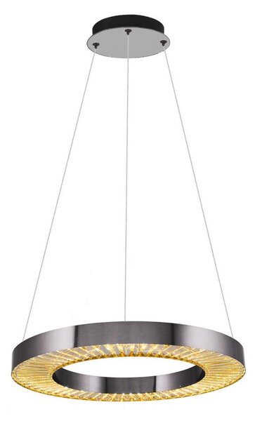 LED luster na lankách JESI LED/35W/230V 3000K priemer 60 cm strieborný