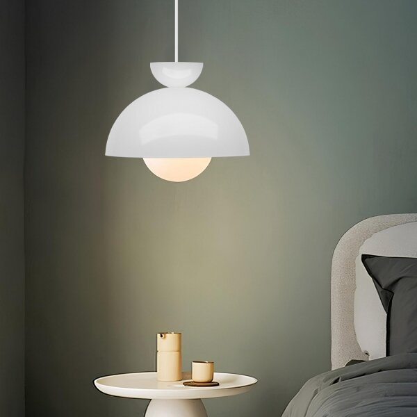 Luster na lanku SALVA 1xE27/15W/230V biely