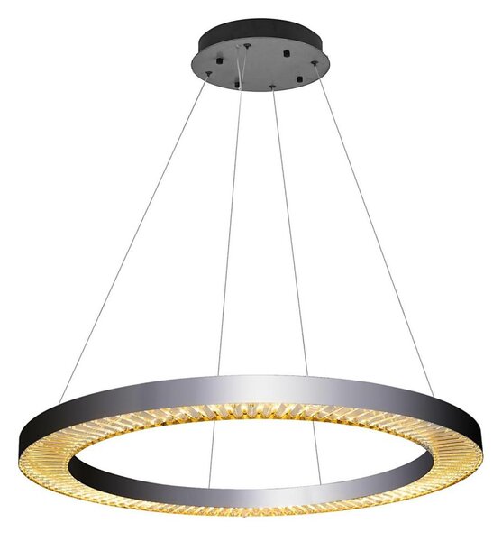 LED luster na lanku JESI LED/90W/230V 3000K pr. 100 cm strieborný