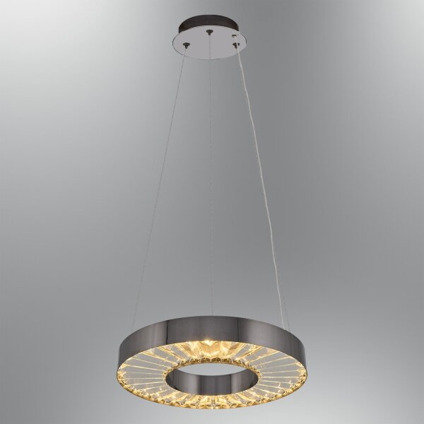 LED luster na lankách JESI LED/35W/230V 3000K pr. 40 cm strieborný