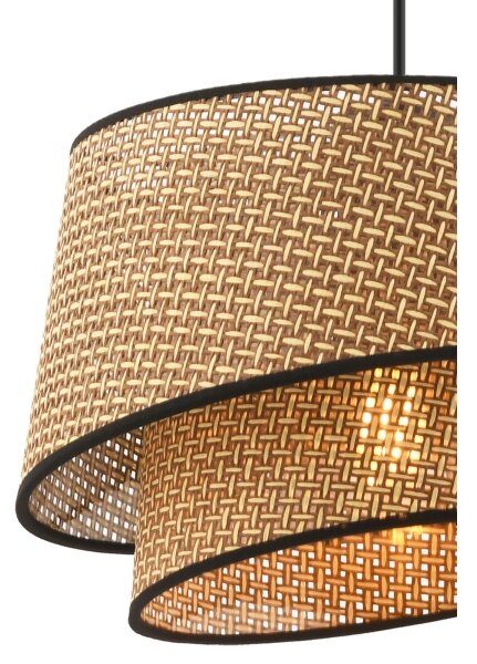 Luster na lankách BARETTE 1xE27/60W/230V hnedá/čierna