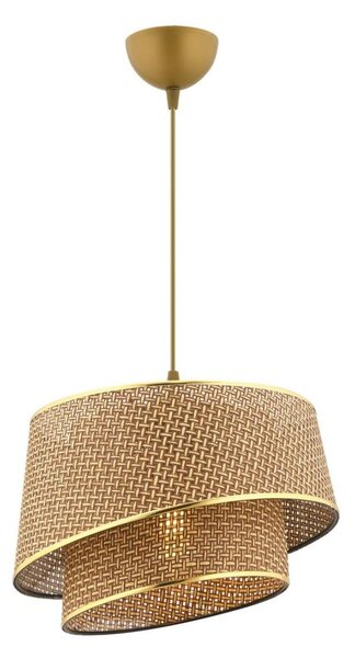 Závesný luster BARETTE na lanku 1xE27/60W/230V hnedá/zlatá